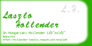 laszlo hollender business card